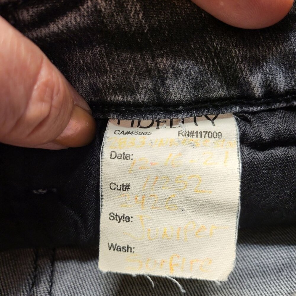 FIDELITY DENIM Juniper Crop Cropped Flare Women's Jeans Denim Surfire Grey SZ 27 - Picture 4 of 16